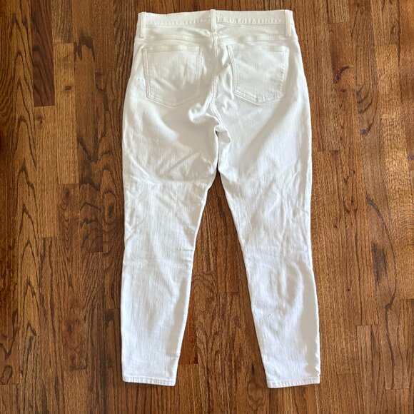J.Crew Women's White 9" High-Rise Toothpick Jeans Size 31 - Picture 2 of 8